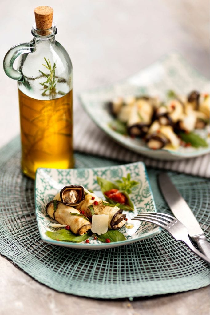 Rouleaux d'aubergines
