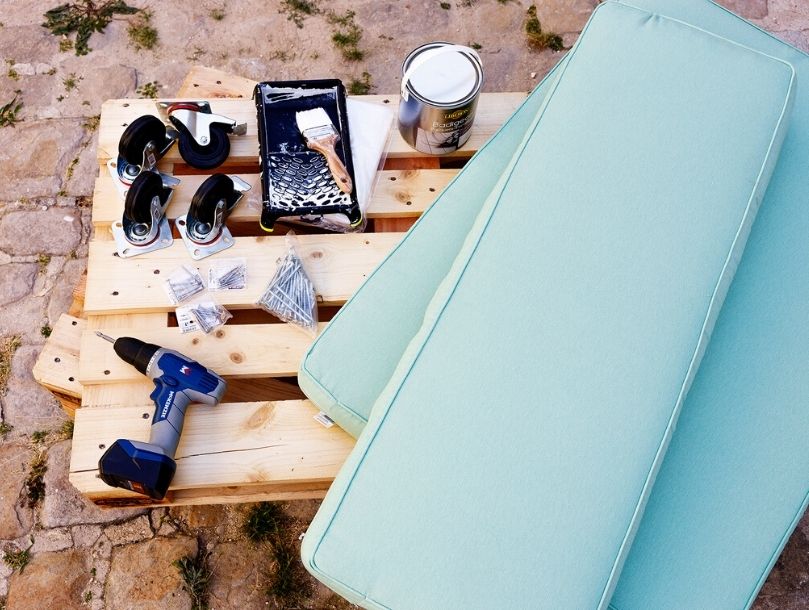 Salon de jardin : en palettes