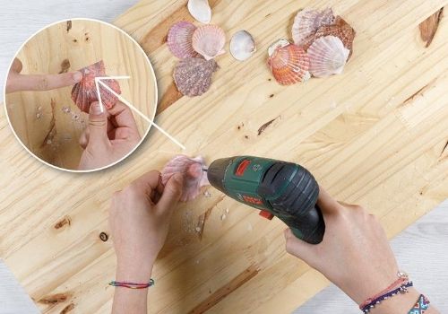 Carillon coquillage ; DIY