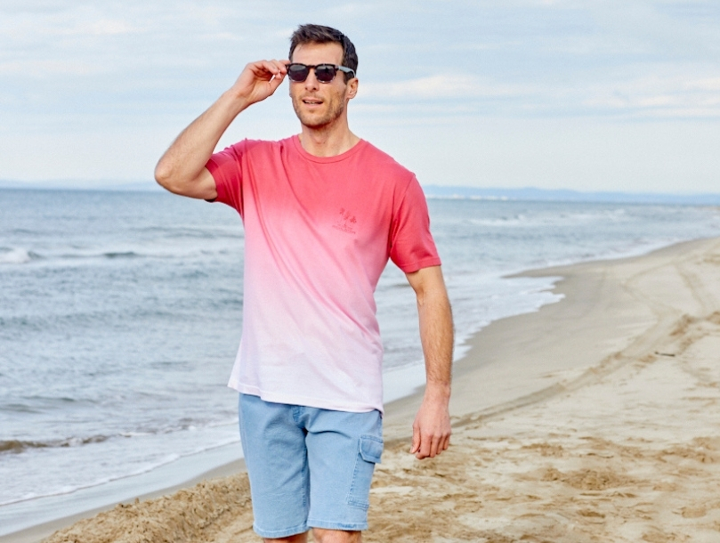 look sportwear estilval tee shirt bermuda plage