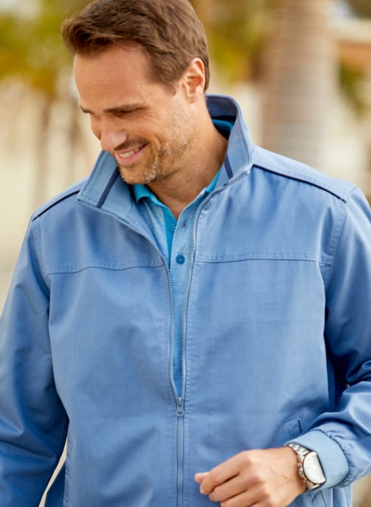 blouson twill bleu clair look