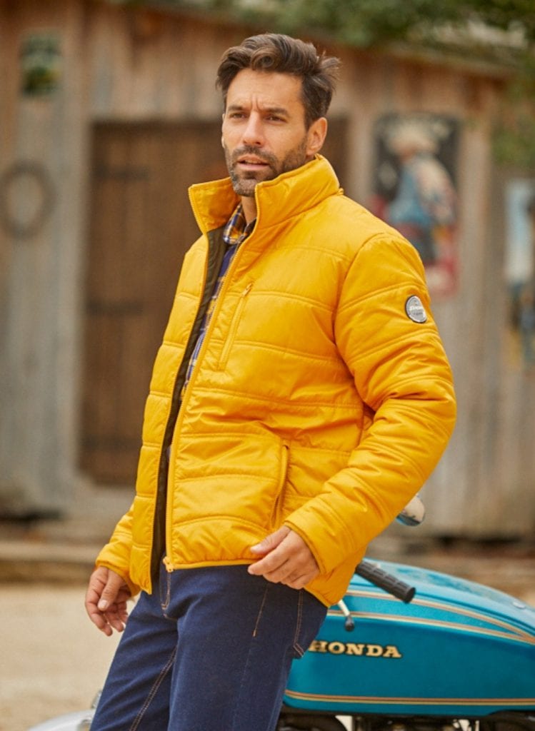 look spotwear doudoune moutarde
