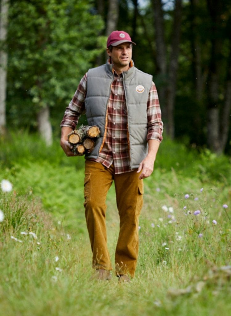 hommme bois pantalon cargo