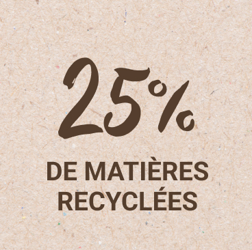 25% de matière recyclée